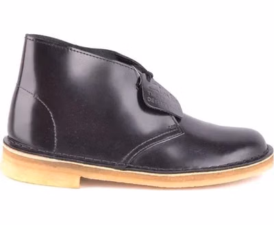 Black Leather Lace-Up Boots