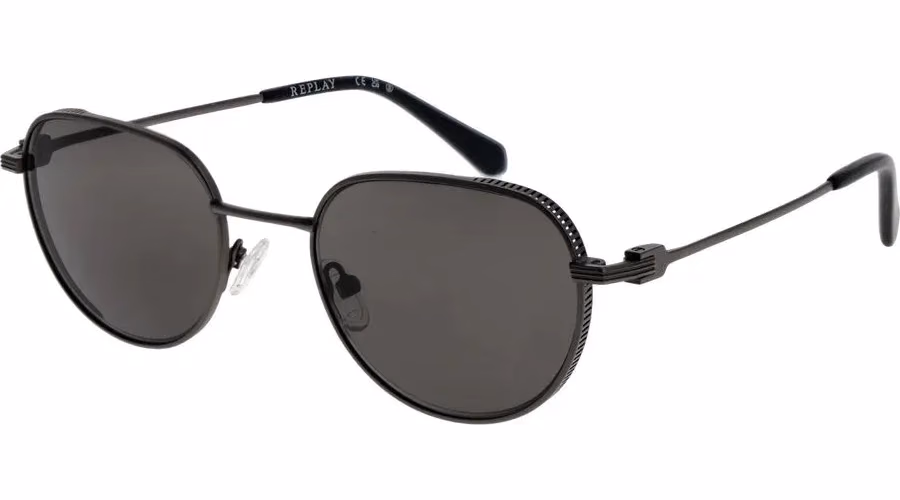Replay Gray Metal Sunglasses