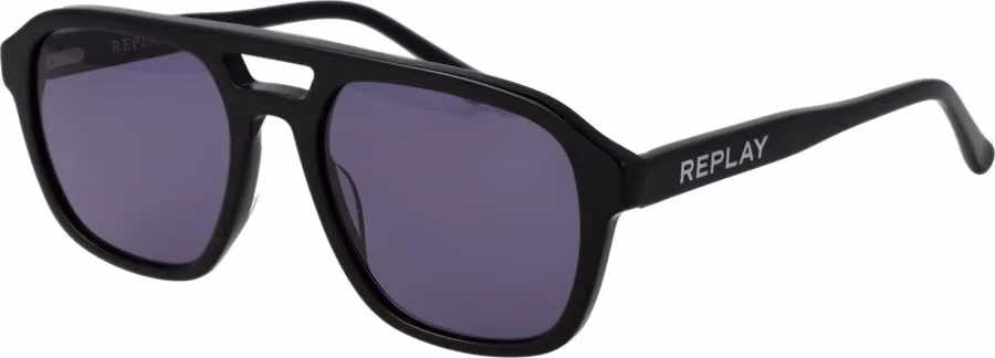 Replay Black Plastic Sunglasses