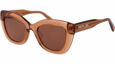 Beige Plastic Sunglasses