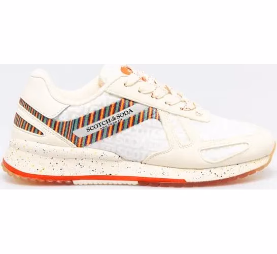 Scotch & Soda White Leather Athletic Sneakers