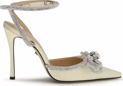Bicolor Silk High Heel Pumps