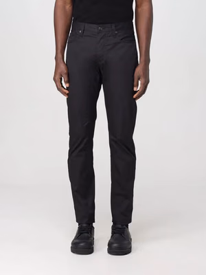 Black Cotton Casual Pants