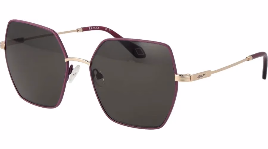 Replay Purple Metal Sunglasses