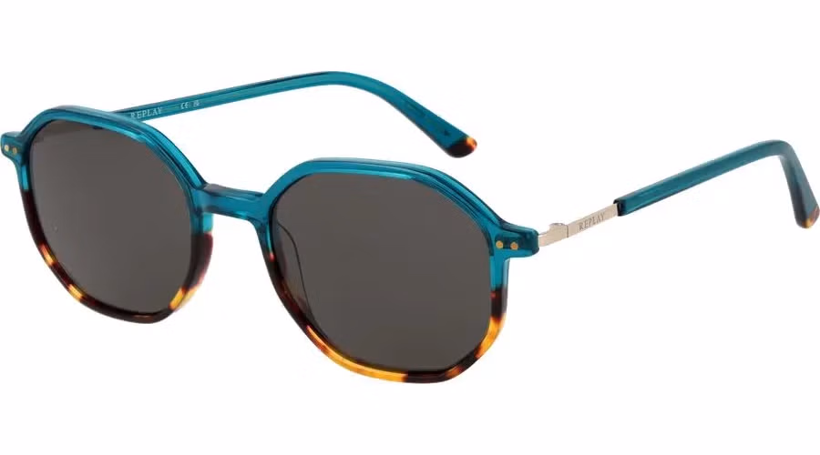 Replay Turquoise Plastic Sunglasses