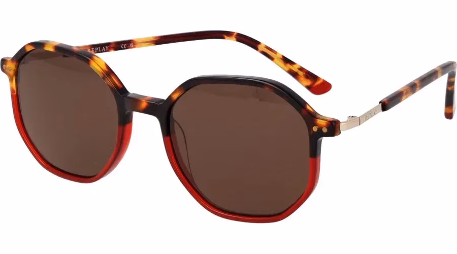 Replay Brown Plastic Sunglasses
