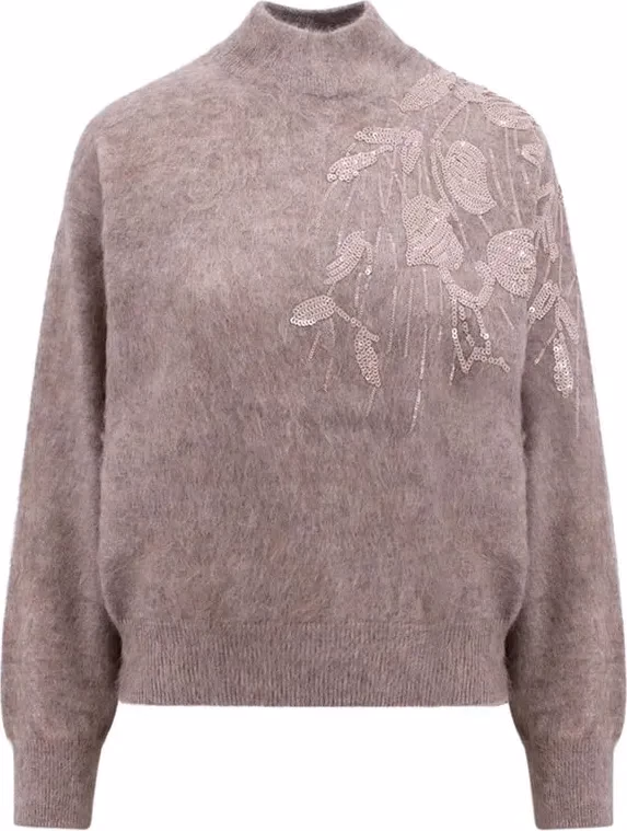 Brunello Cucinelli Beige Cashmere Sweatshirt