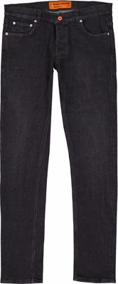 Black Cotton Slim Fit Jeans
