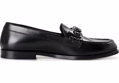 Black Leather Slip-On Loafers