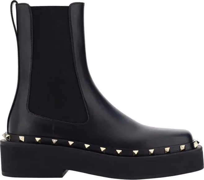 Valentino Garavani Black Calfskin Chelsea Boots