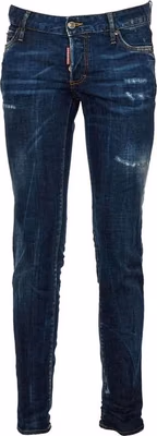Blue Cotton Skinny Jeans