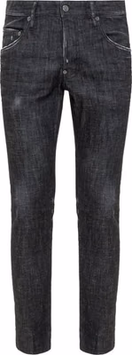 Black Cotton Slim Fit Jeans