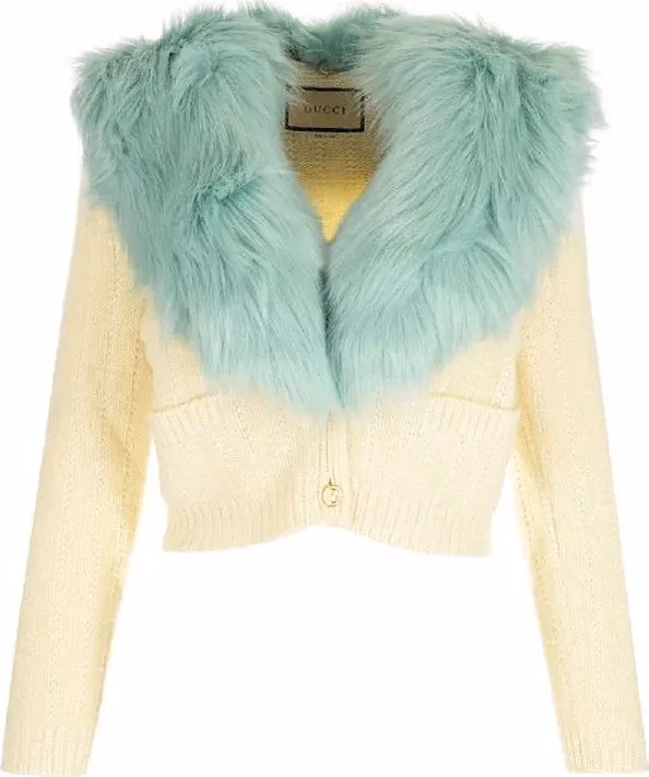 Gucci White Wool Cardigan