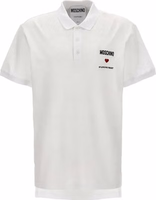 White Cotton Polo Shirt