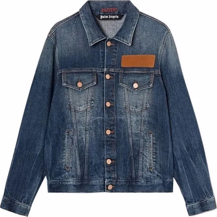 Palm Angels Blue Cotton Denim Jacket