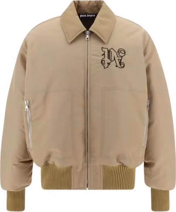 Palm Angels Beige Polyamide Bomber
