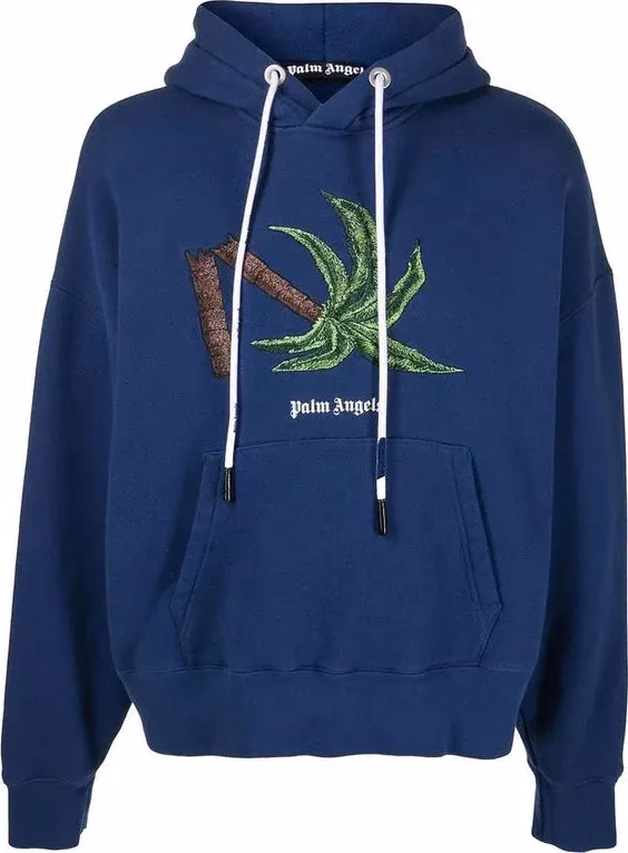 Palm Angels Blue Cotton Sweatshirt