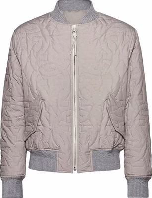 Gray Polyester Bomber