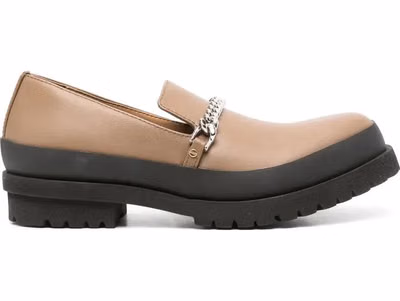 Brown Vegan Leather Slip-On Loafers