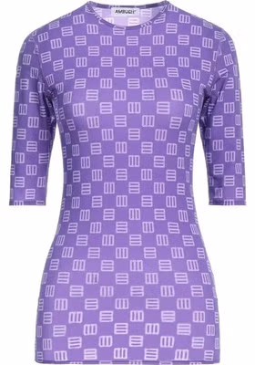 Purple Elastane T-Shirt