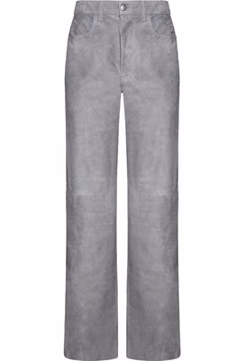 Gray Leather Pants