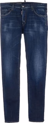 Blue Cotton Slim Fit Jeans