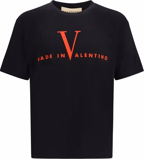 Valentino Garavani Black Cotton T-Shirt