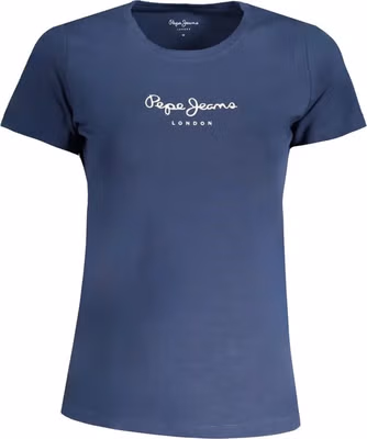 Blue Cotton Women's T-Shirt