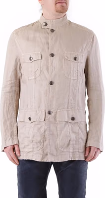 Beige Linen Coat