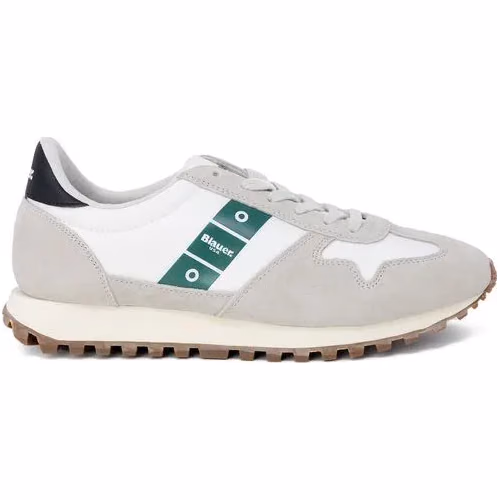 Blauer Gray Leather Athletic Sneakers