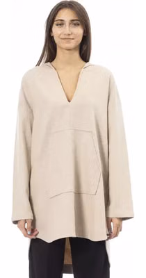 Beige Wool Hoodie