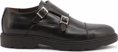 Black Leather Slip-On Loafers