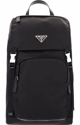 Black Recycled Polyamide Backpack
