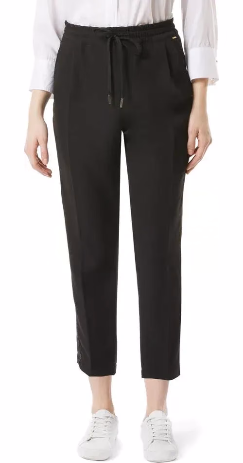Gas Black Polyester Casual Pants
