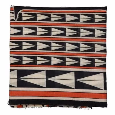 Black Wool Foulard