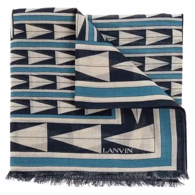 Blue Wool Foulard