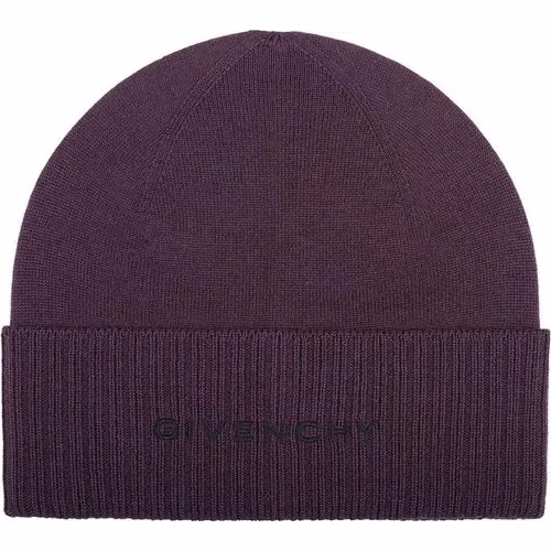 Givenchy Purple Wool Beanie