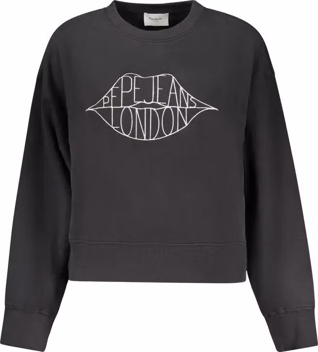 Pepe Jeans Black Cotton Women Sweatshirt