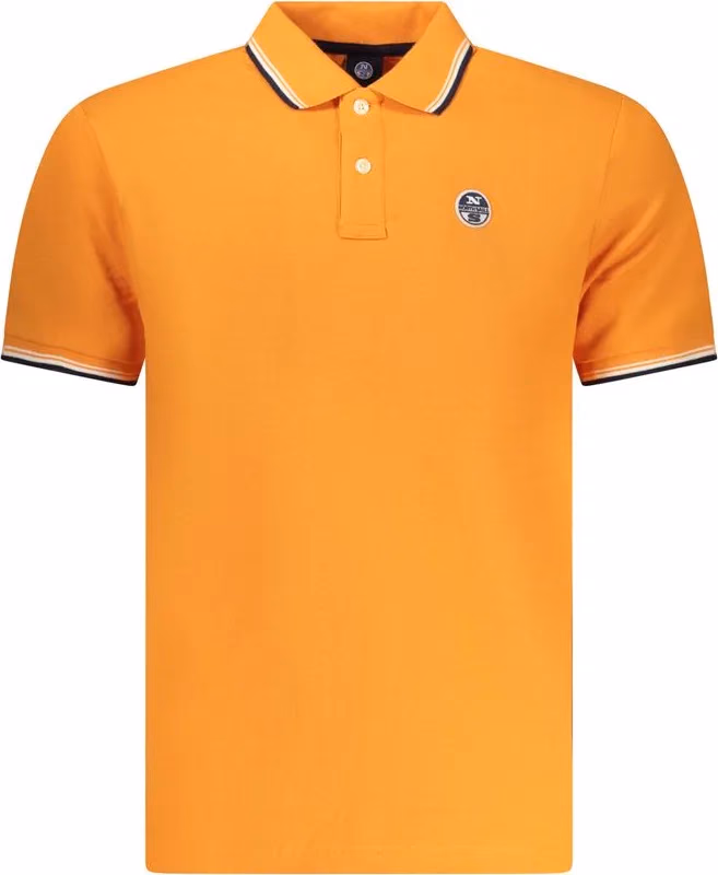 North Sails Arancione Cotton Men Polo