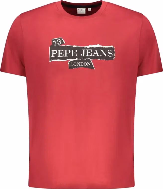 Pepe Jeans Red Cotton Men T-Shirt