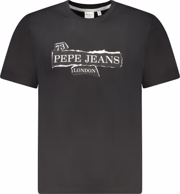 Black Cotton Men's T-Shirt