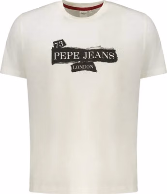 White Cotton Men T-Shirt