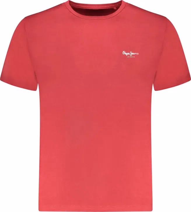 Pepe Jeans Rosso Cotton Men T-Shirt