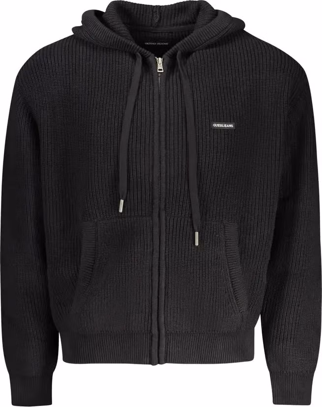 Guess Jeans Black Organic Cotton Men's Cardigan