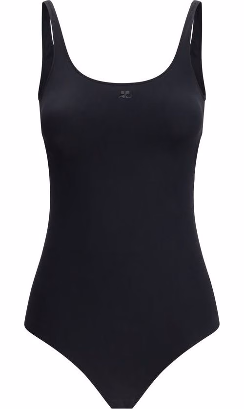 Courrèges Black Elastane One-Piece Swimsuit