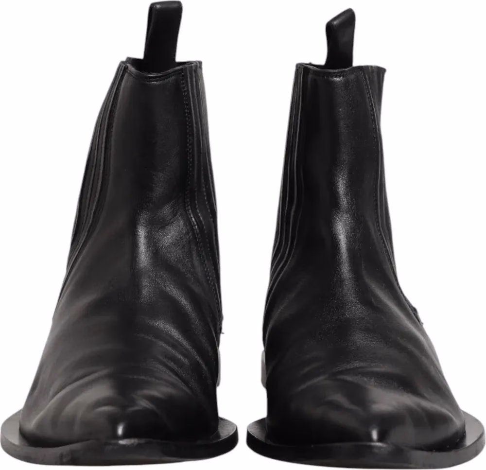 Dolce & Gabbana Black Chelsea Men Short Ankle Boots Shoes