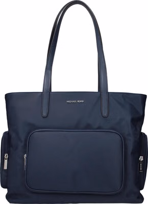 Blue Fabric Shoulder Bag