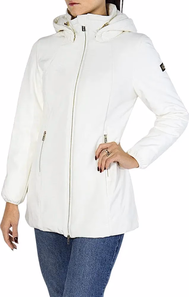 Yes Zee White Polyamide Coat