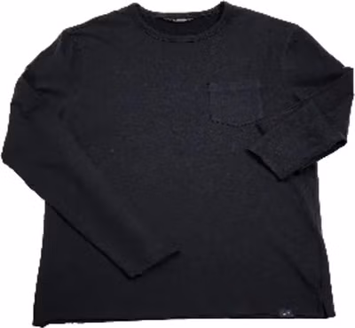 Black Cotton Long Sleeve T-Shirt