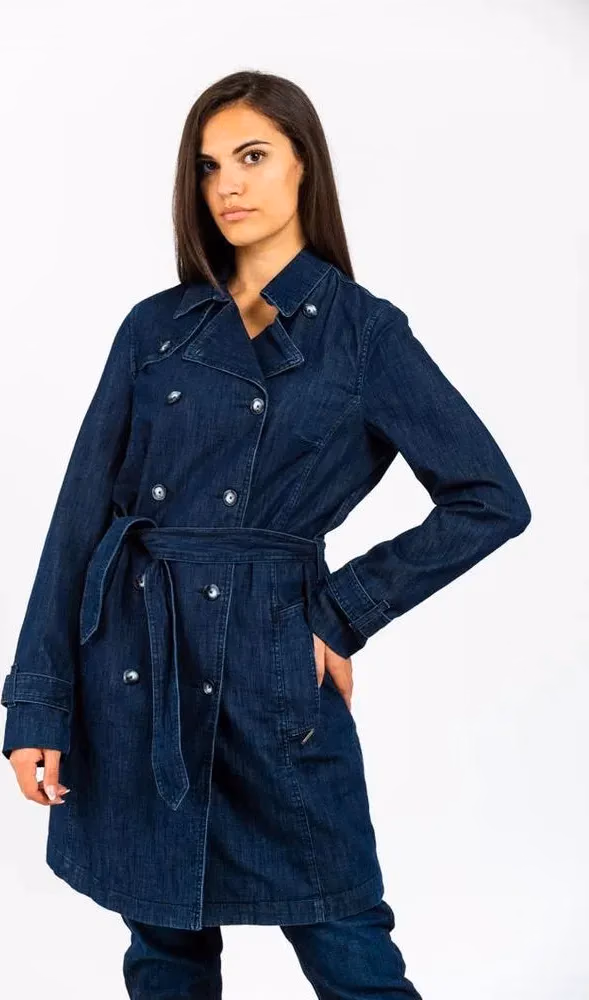 Gas Blue Cotton Denim Jacket